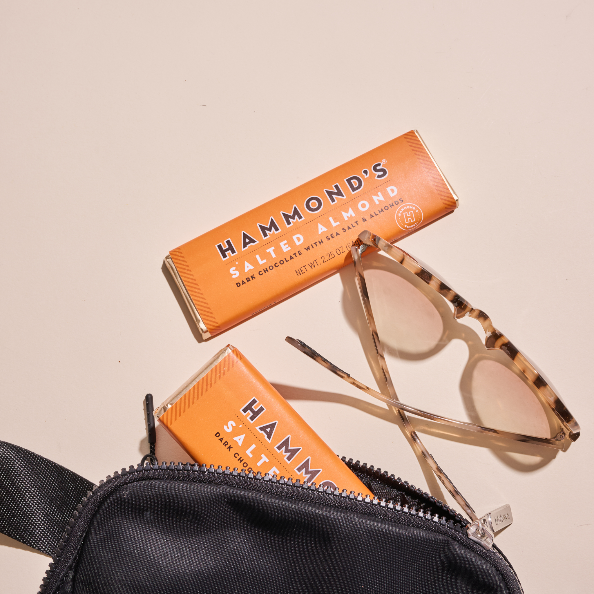 Salted Almond Dark Chocolate Bars